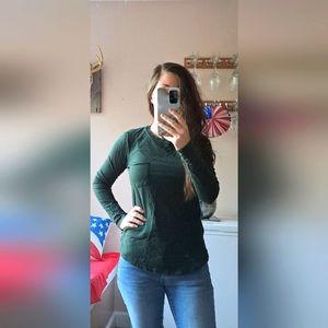 Forever 21 hunter Green long sleeved shirt sz S